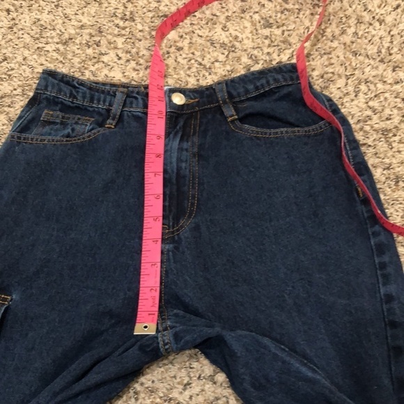 Princess Polly Wide Leg Cargo Jeans Size US 4 Dark Blue - Picture 6 of 11